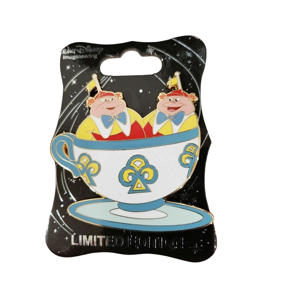 Disney Alice Wonderland Tweedle Dee Tweedle Dum LE Pin 110649 WDI Mad Tea Party